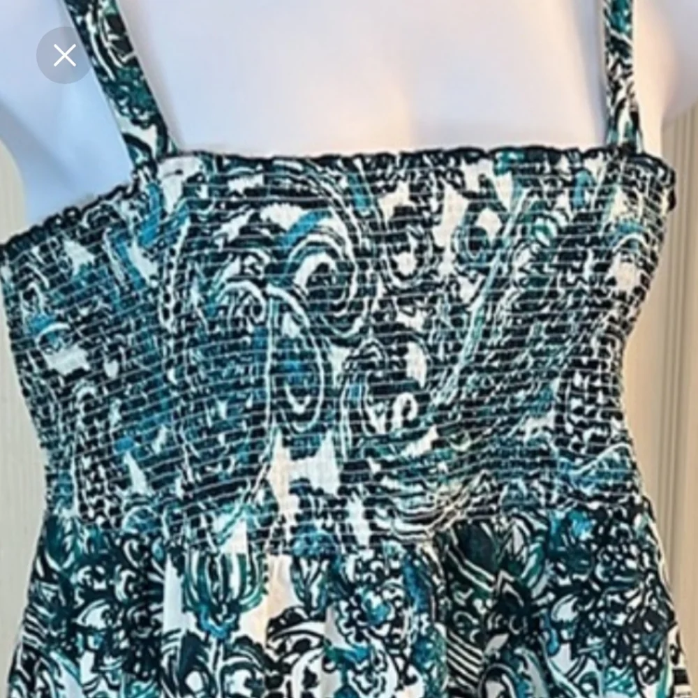 Tommy Hilfiger Dillards Y2K Paisley Smocked Tiered A Line Dress Size 22